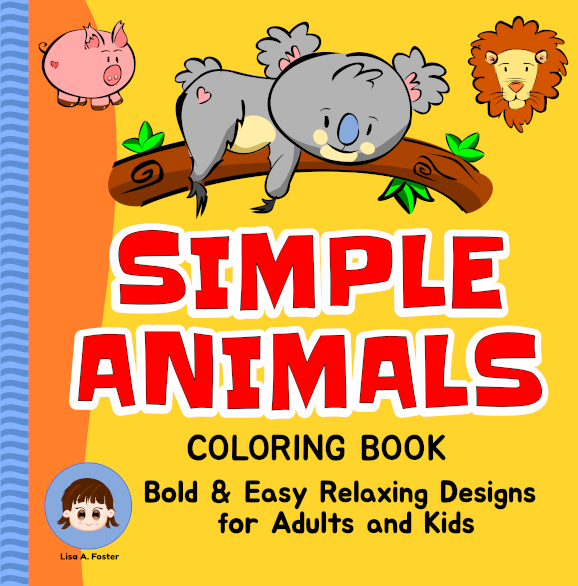 Simple Animals Coloring Book.